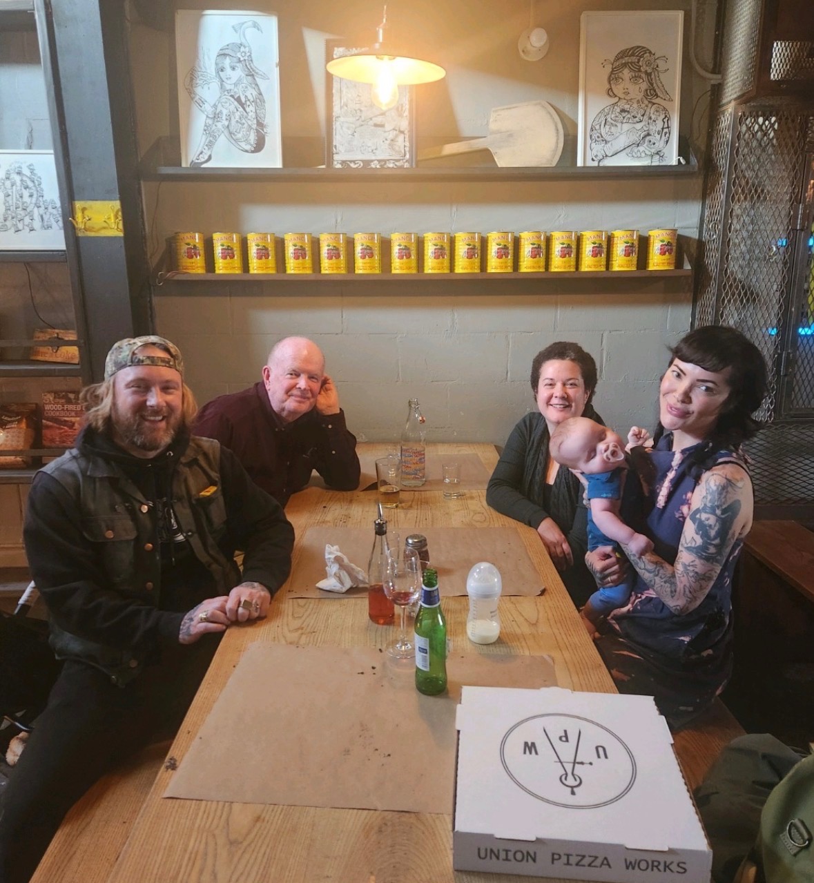 Rick with Brian, Alexandra, Alice, and Ollie