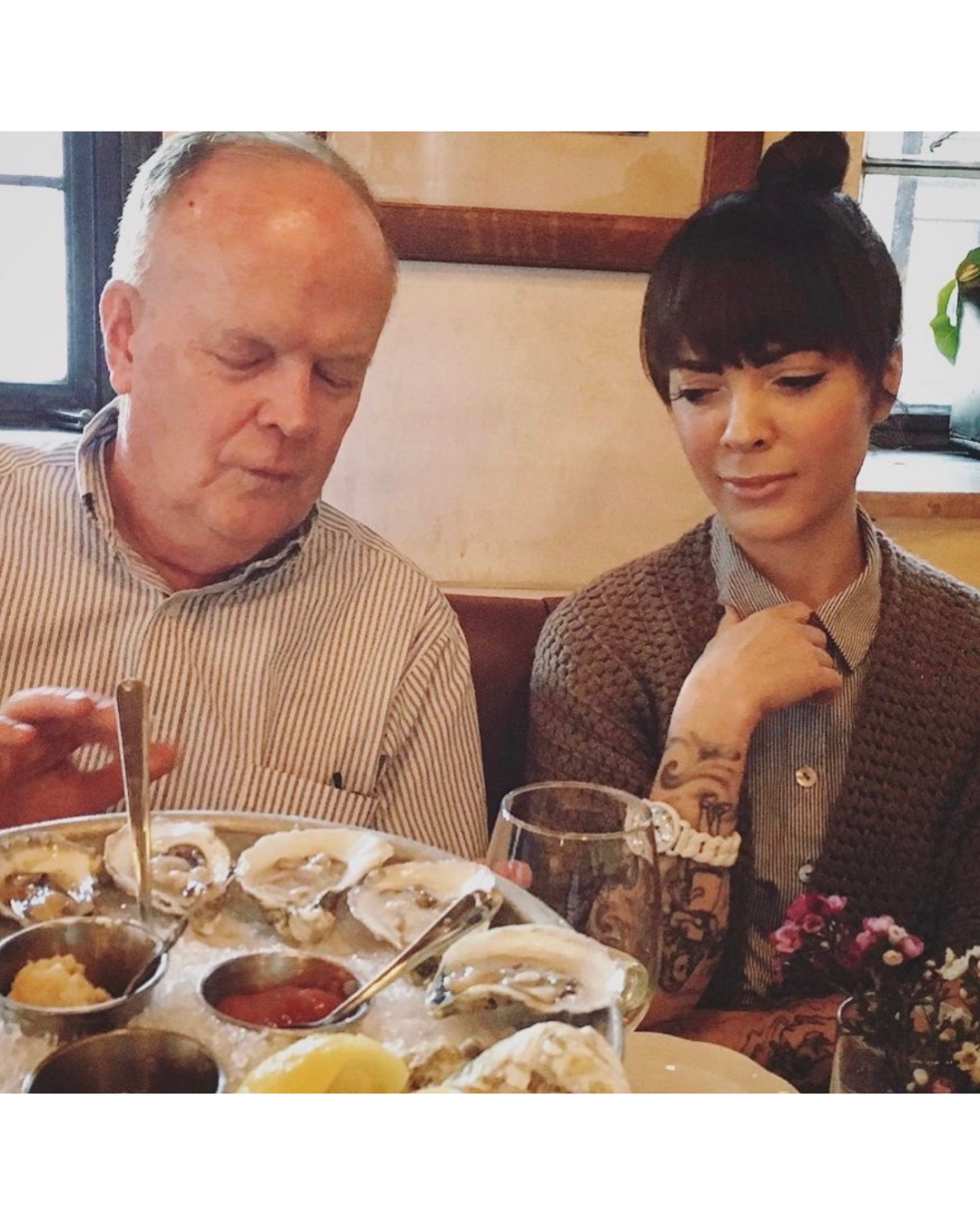 Rick and Alice at dinner